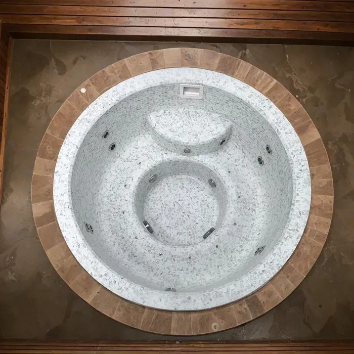Cirkulärt mosaikspa Tiled 190 för 5 personer | Elegant hydromassage
