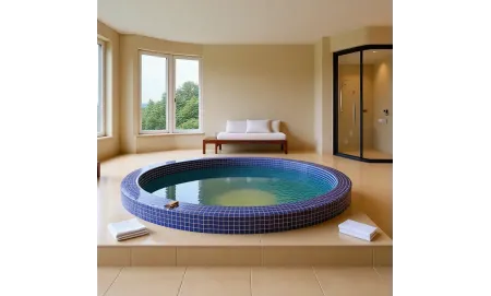 Spa circolare a mosaico Tiled 109 per 5 persone | Idromassaggio elegante