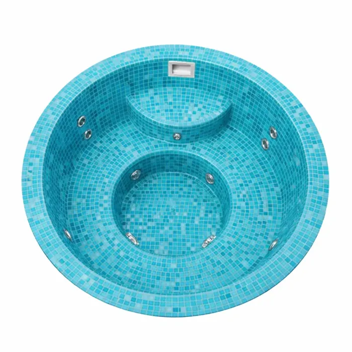 Cirkulärt mosaikspa Tiled 190 för 5 personer | Elegant hydromassage