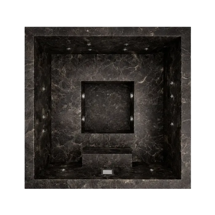 Laatoitettu 220 sisäänrakennettu mosaiikkikylpylä 5 hengelle - Aquavia Spa