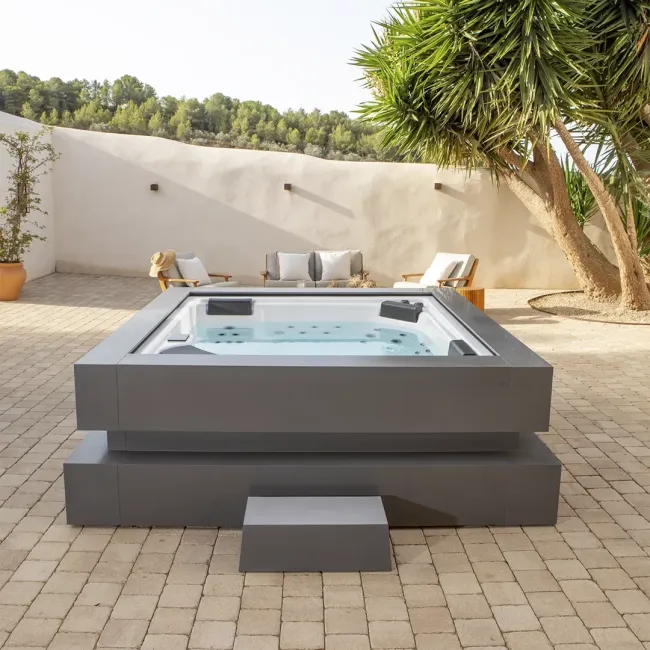 Schodki Exclusive Grey Storm do spa | Kompaktowy i elegancki design