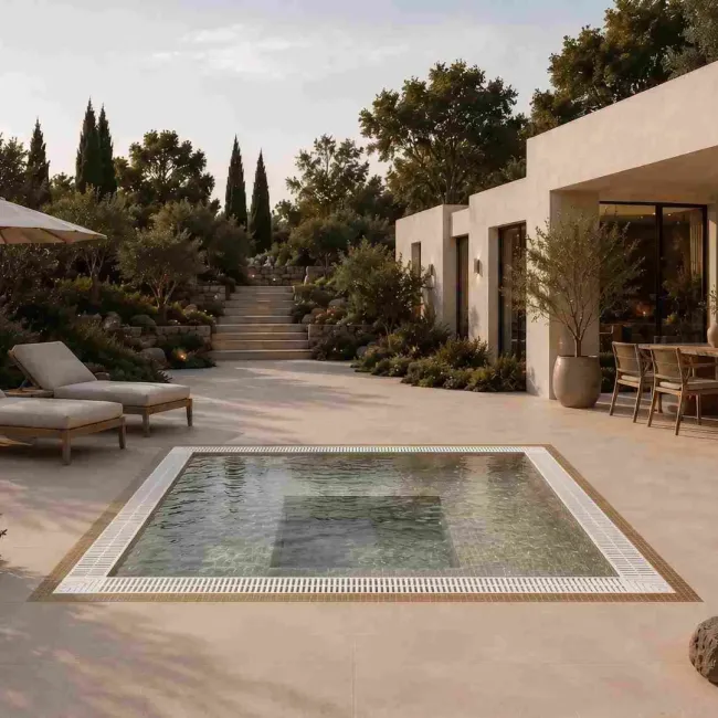 Spa mosaico empotrado Tiled 300 para 8 personas | Relax y bienestar