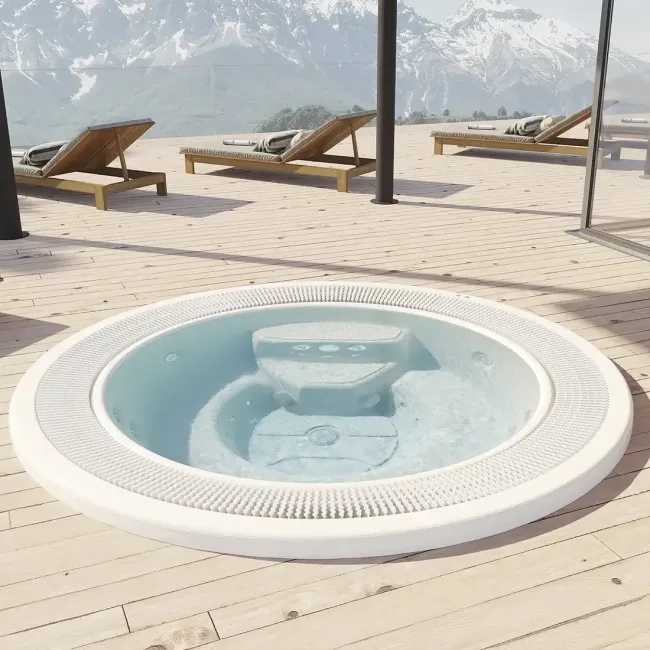 Spa Martinique , jacuzzi circulaire pour 6 personnes - Aquavia Spa