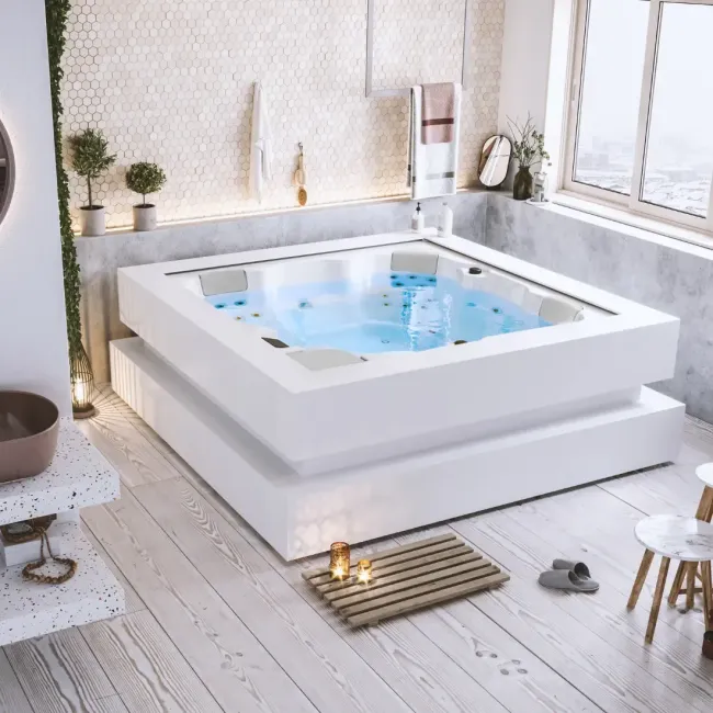 Cube Ergo Spa, 5-seater indoor and outdoor jacuzzi - Aquavia Spa