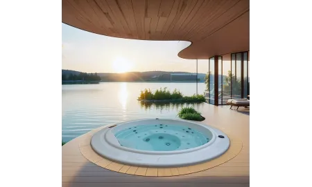 Round 2 Inbyggt spa, 5-personers jacuzzi - Aquavia Spa