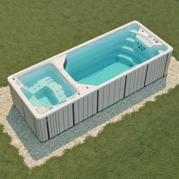 Swimspa Duo , spabad og svømmeområde - Aquavia Spa