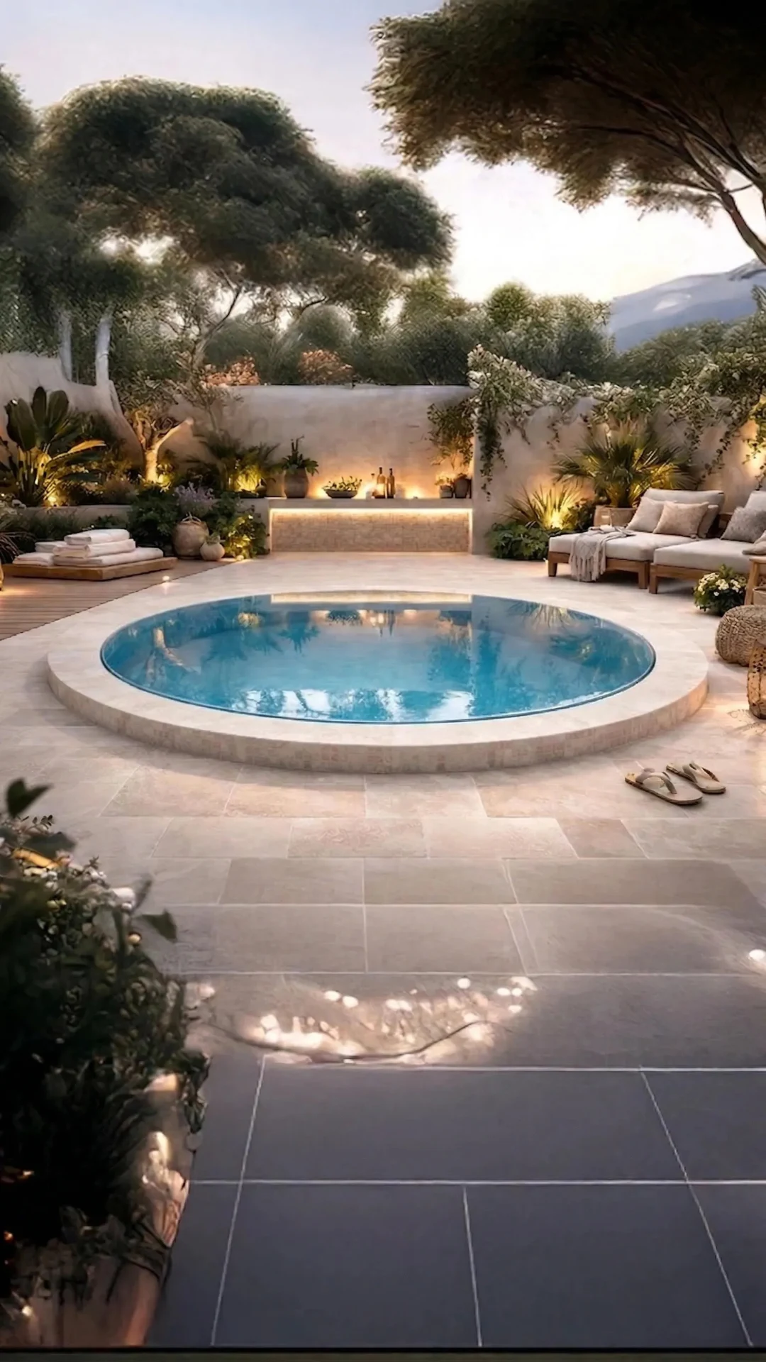 Circular mosaic spa Tiled 190 for 5 people | Elegant hydromassage