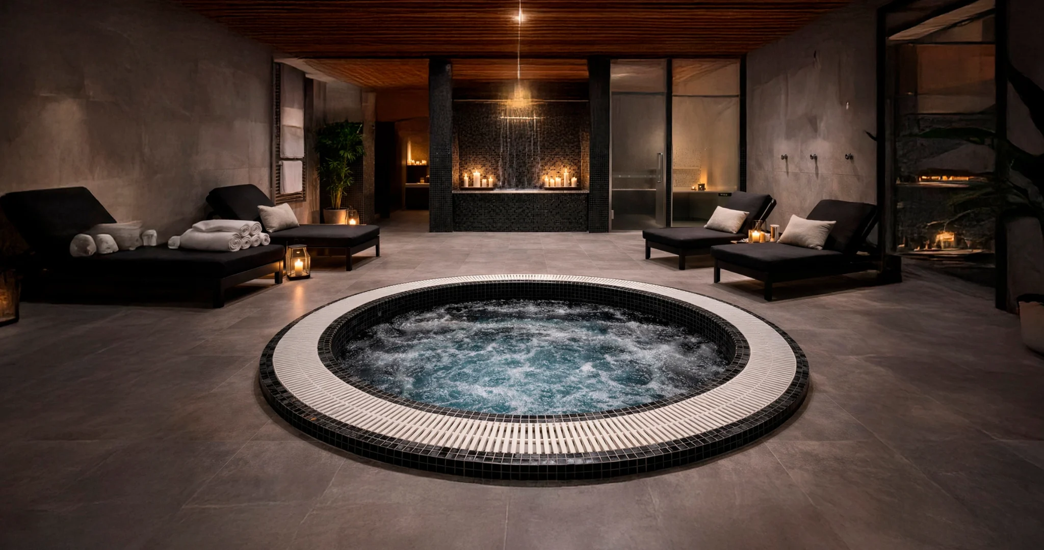 Spa mosaico empotrado Tiled 280 para 7 personas | Relax premium