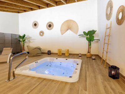 Treat yourself to the art of relaxation with an indoor Jacuzzi